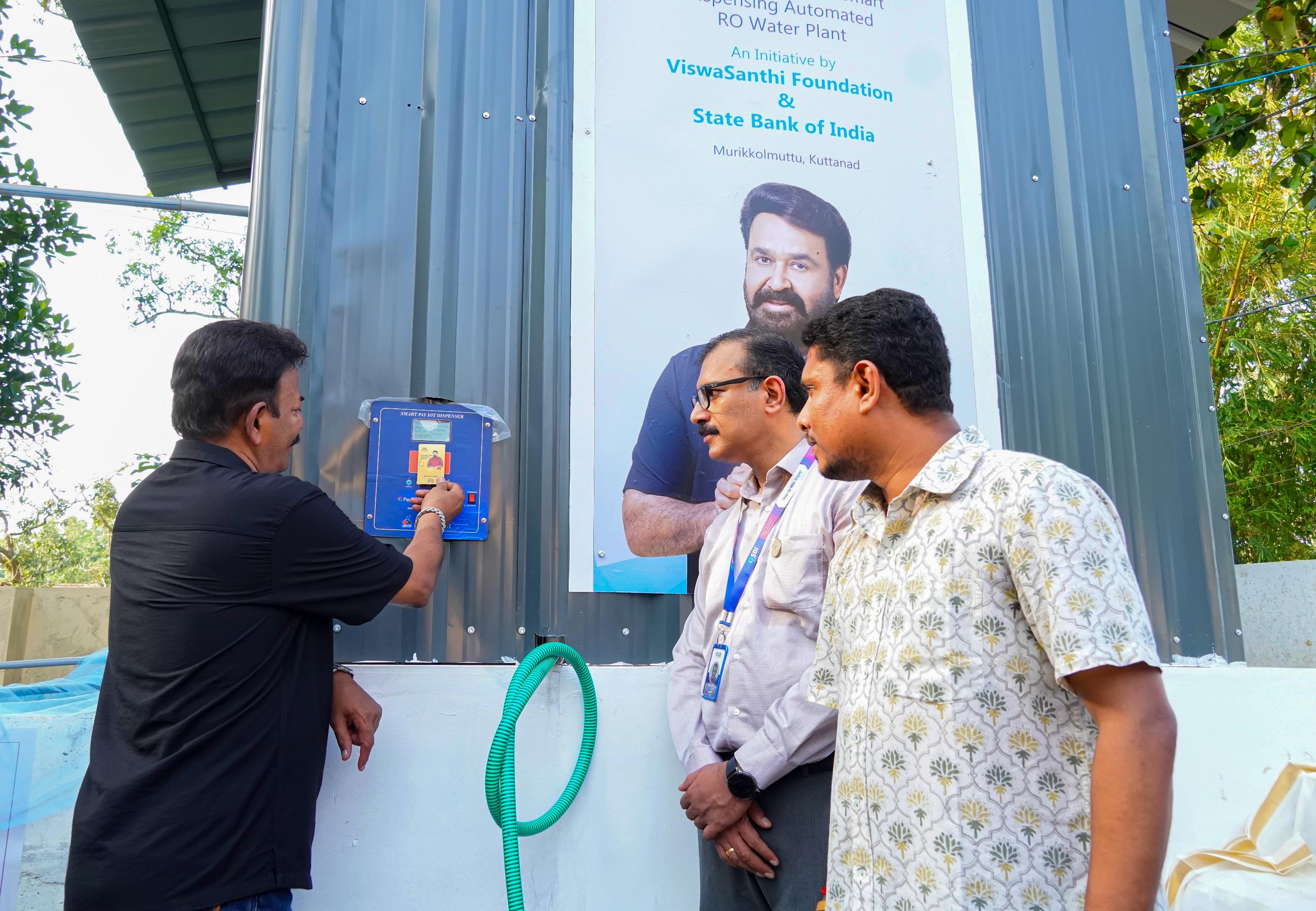 Demonstrating the automated RFID water dispenser